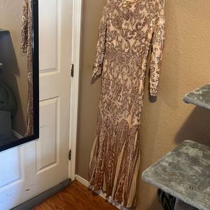 Rose gold Sequin gown